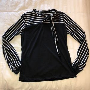 Black striped blouse